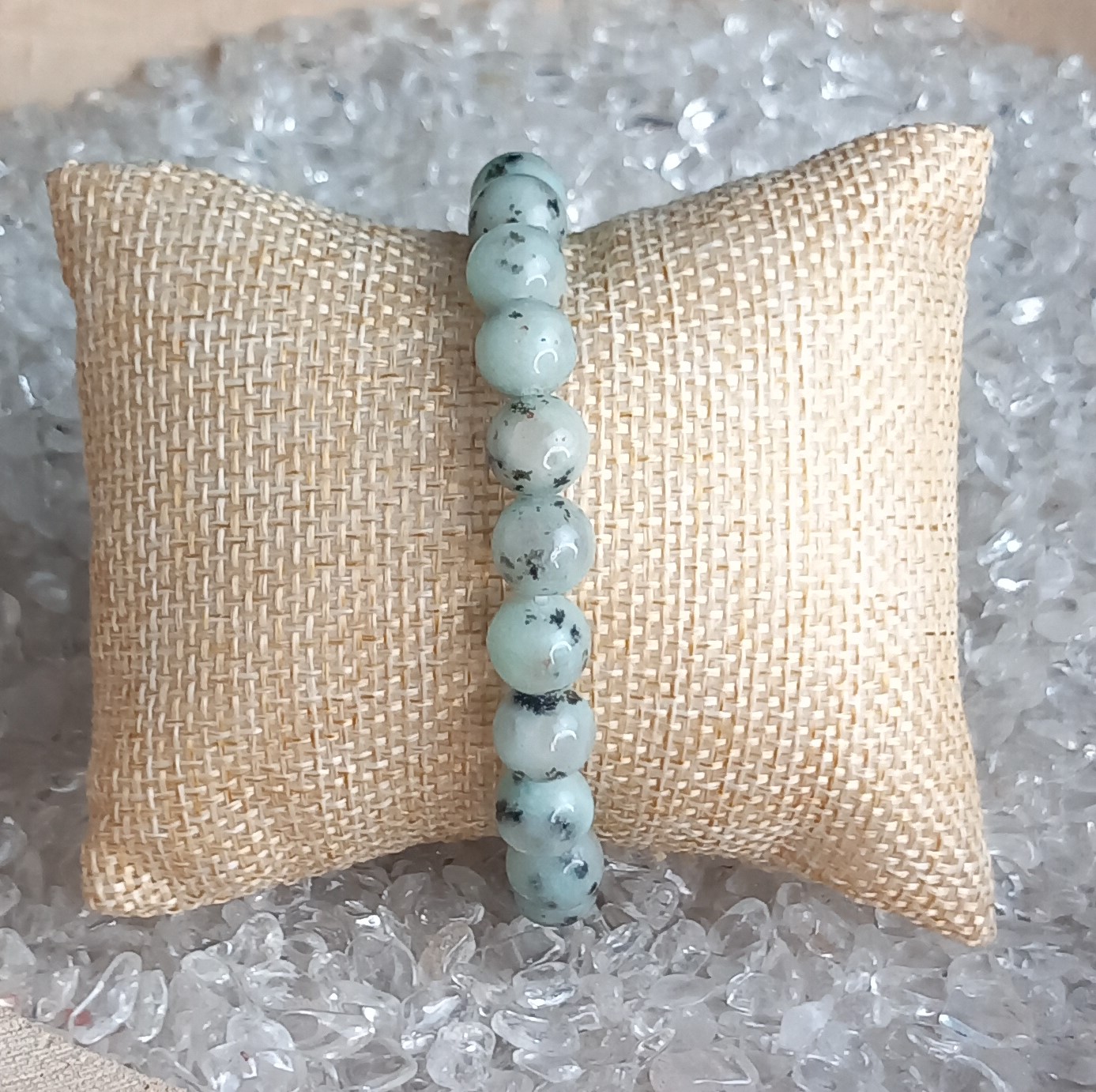 Kiwi jaspis 8 mm kralen armband