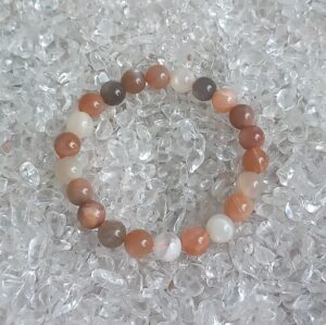 Maansteen 8 mm kralen armband