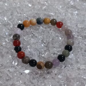 Mix edelstenen 8 mm kralen armband