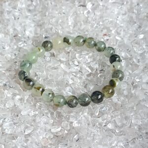 Prehniet 8 mm kralen armband