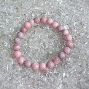 Roze zebra jaspis 8 mm kralen armband